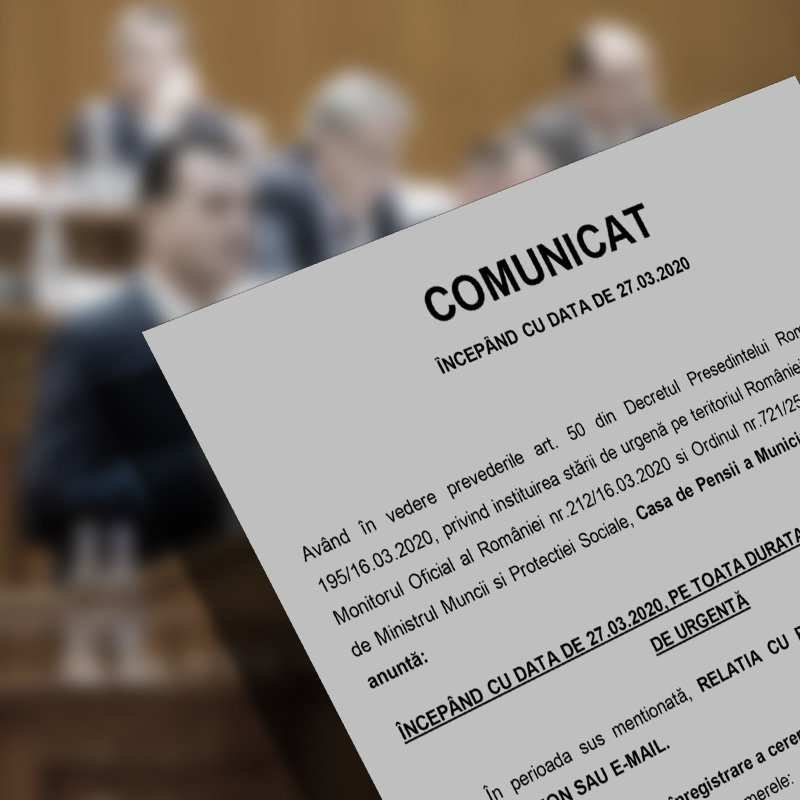 Comunicat Casa de Pensii a Municipiului Bucuresti